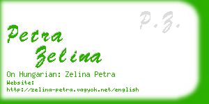 petra zelina business card